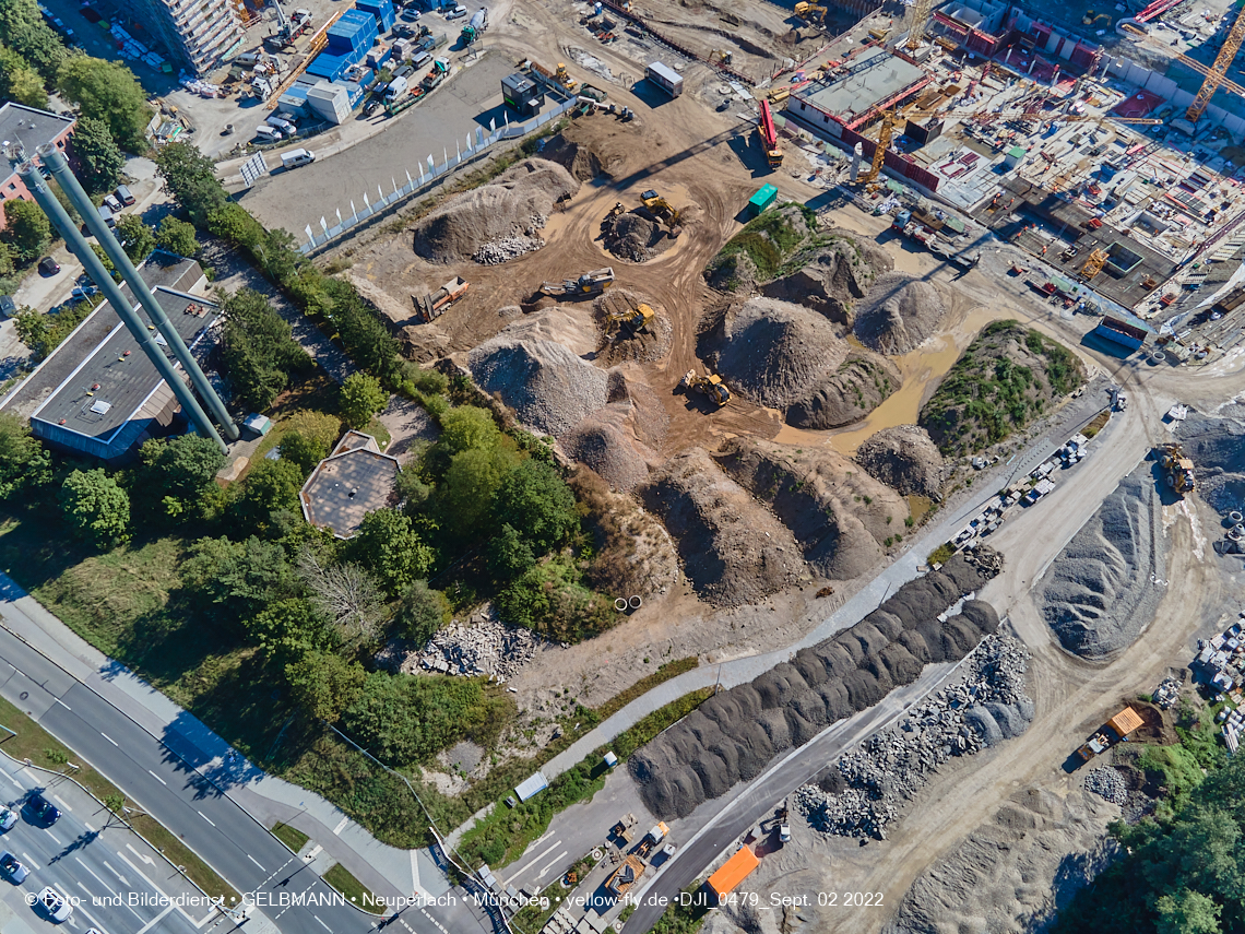 02.09.2022 - Baustelle Alexisquartier und Pandion Verde in Neuperlach 02.09.2022 - Baustelle Alexisquartier und Pandion Verde in Neuperlach